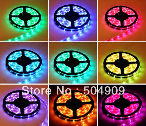 5 м RGB Изменение цвета вспышка 150 светодиодная полоса рулон мягкая гибкая струна