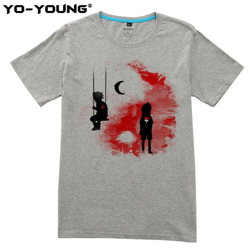 Мужские футболки Аниме Итачи Учиха из “Наруто” команда 7 цифровая печать 100% 180 gsm