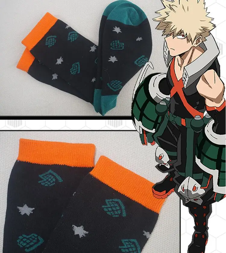 Милые забавные аниме косплей носки Новые Boku no hero My Academy мидория изуку bakugou катсук