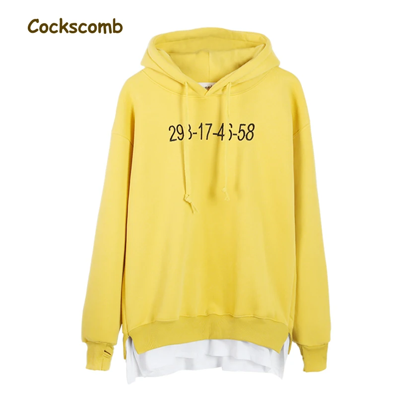 Camisolas para a Primavera e Outono Jogo Duplo Falso Hoodies Algodão Mulheres Pullver Carta Bordado 2021 Nova Coleção