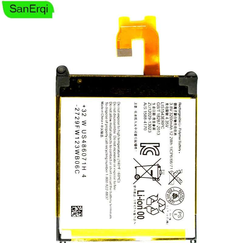 

SanErqi Tested LIS1543ERPC For Sony Xperia Z2 L50 L50W L50U L50T D6502 D6503 Sirius SO-03 3200mAh Battery