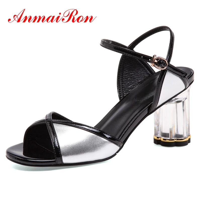 

ANMAIRON New Fashion Women High Heel Sandals Basic Casual Sandalias De Verano Para Mujer Size 34-39 LY340