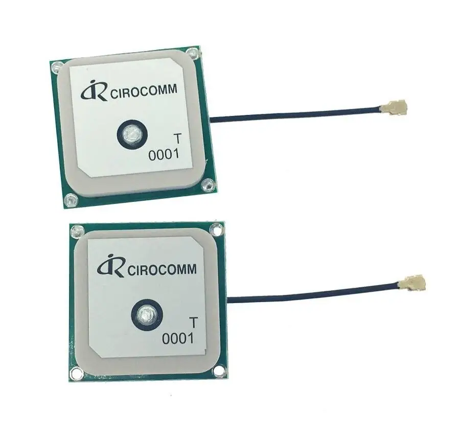 Внутренняя керамическая навигационная антенна CIROCOMM T0001 GPS/BD 30dbi active 1568 МГц 28*28*8 5 мм