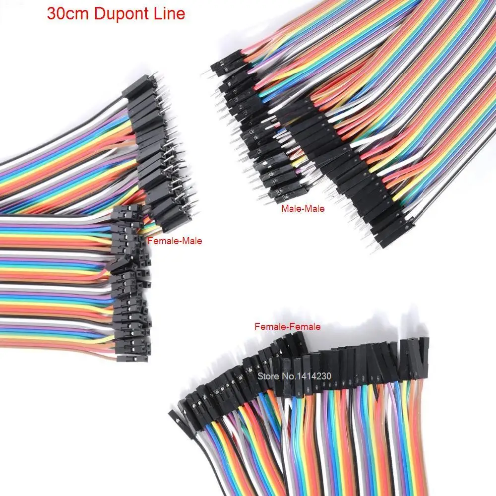 

120Pcs 30cm 2.54mm Male to male + Male to female + Female to female DuPont cable line Jumper Connector Breadboard for arduino