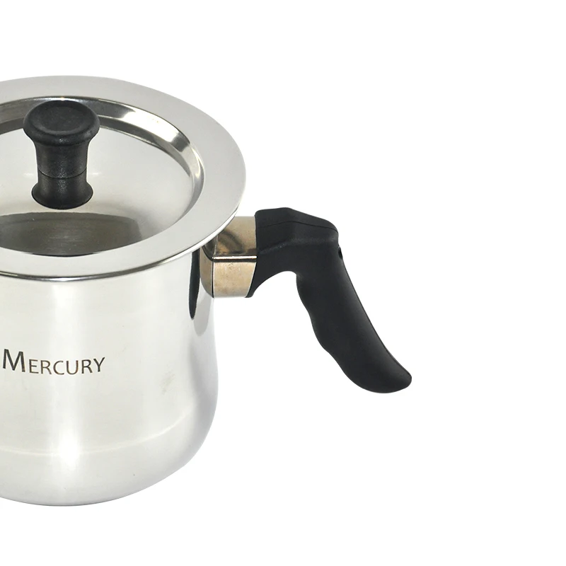 Stainless Steel Milk Boiling Pot Double Wall Whistling With Handle Induction Bottom | Дом и сад