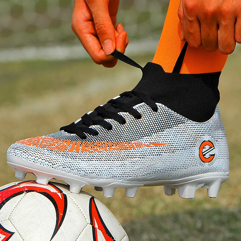 Мужская футбольная обувь высокие кроссовки дышащие профессиональные для