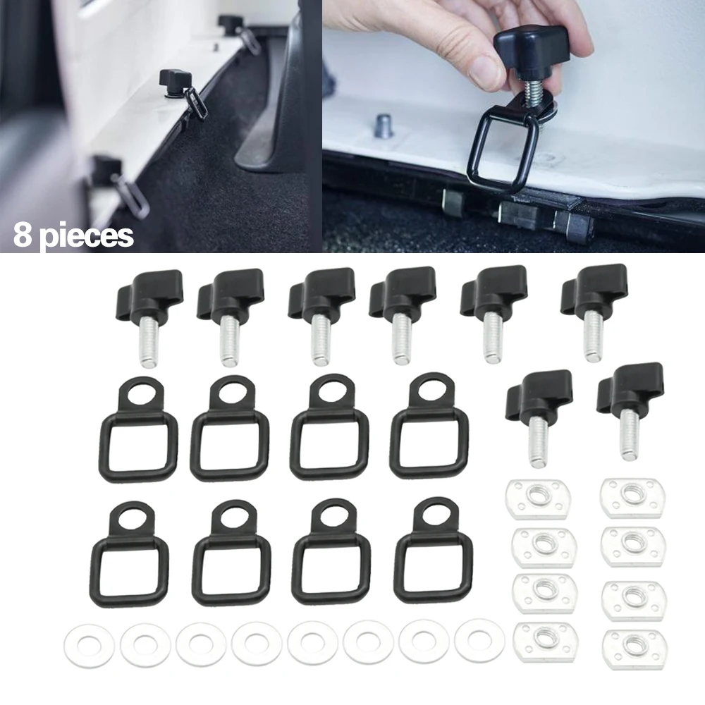 1 set Universal Hardtop/cover Quick-Release/Removal Thumb Screw + Nut Washer Tie-Down D-Rings For Jeep Wrangler CJ/YJ/TJ/JK | Автомобили и