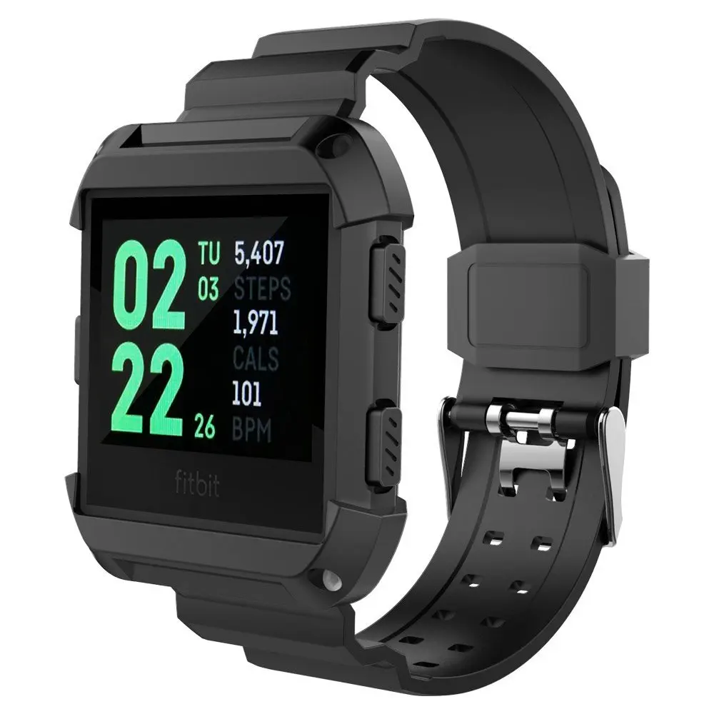 Силиконовый спортивный ремешок для часов для Fitbit Ionic, умный ремешок для часов с защитным чехлом, сменный браслет, браслет