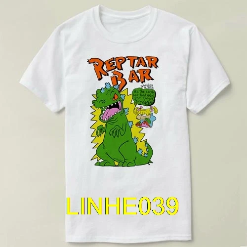 Reptar бар Футболка DIY Для мужчин одежда короткий рукав Slim Fit футболка повседневные