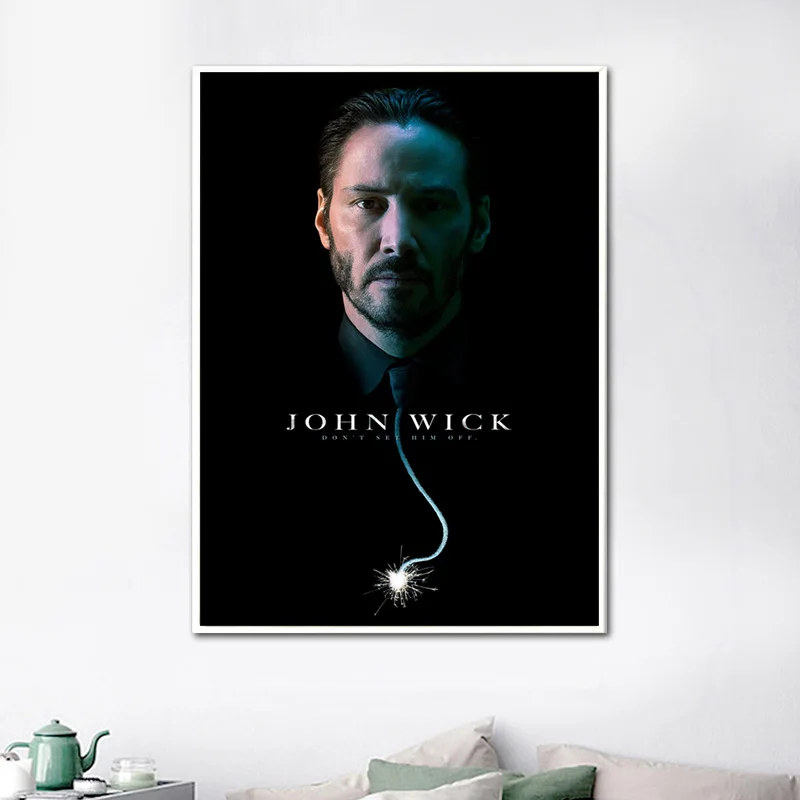 John Wick Keanu Reeves HD обои холст плакаты печать настенная живопись декоративная картина