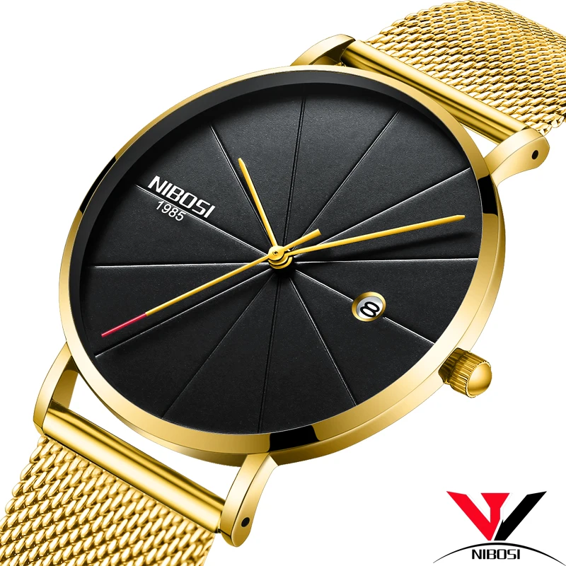 Relogio NIBOSI Masculion Top Brand Luxury Unisex Watch Men Women Watches Waterproof Thin Wristwatch Montre Femme/Homme | Наручные часы