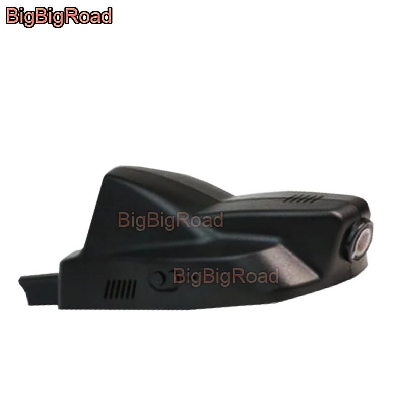 Автомобильный видеорегистратор BigBigRoad с Wi Fi двумя камерами объектив FHD 1080P для Peugeot