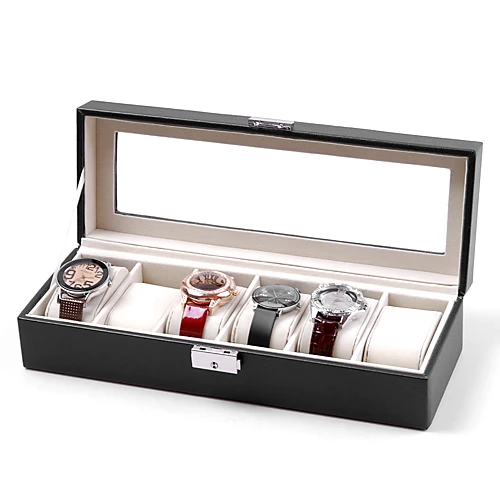Fanala Watch Box 6 сетки кожаные коробки для часового завода коробка часов ювелирные