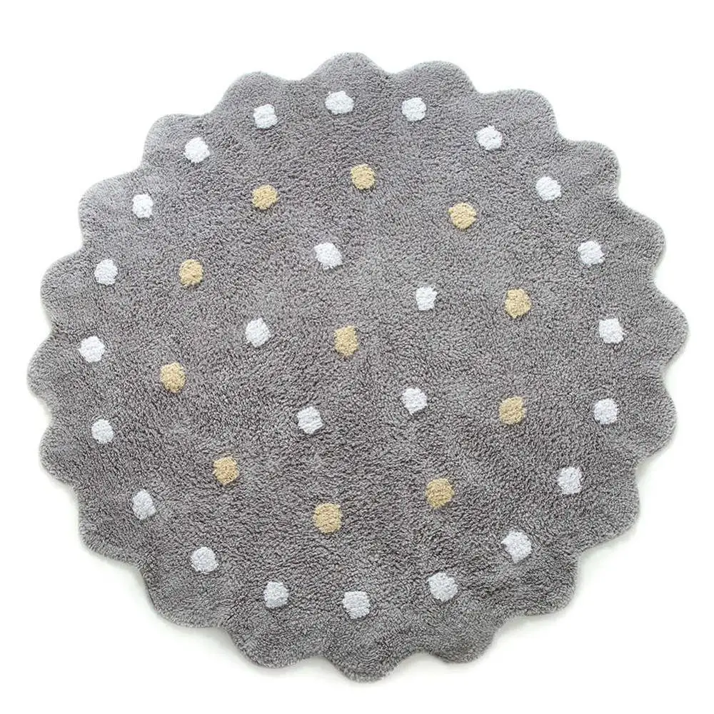 Diameter 120cm Коврик для игр в виде печенья в горошек, детский коврик для занятий в тренажерном зале, Детский ковер, напольные ковры для детского сада, украшения комнаты - Цвет: Diameter 120cm