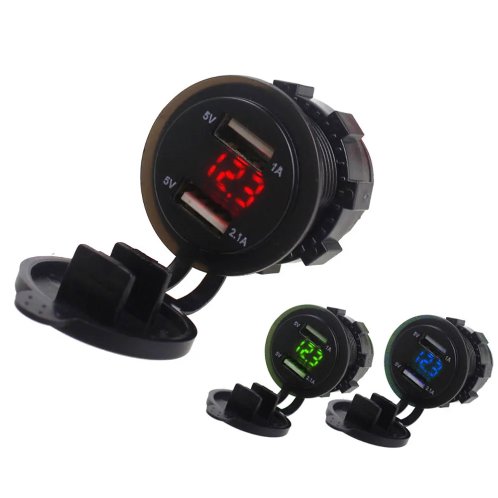 PC Multifuctional прикуриватель Автомобильный светодиодный вольтметр адаптер двойной USB