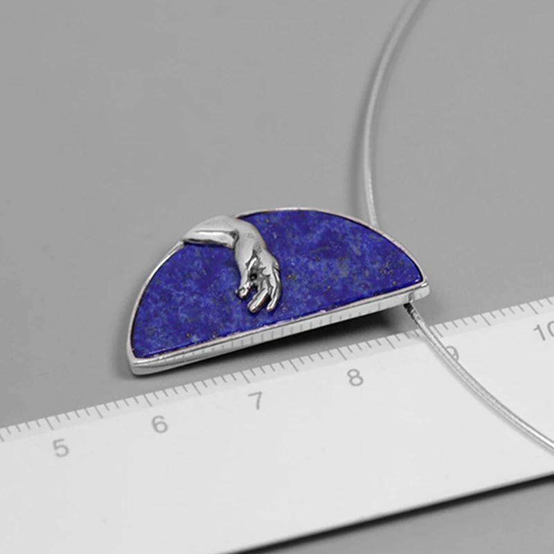 Lotus Fun Moment 925 Sterling Silver Fashion Jewelry Hand of God from The Creation Adam Pendant without Necklace Women|Подвески| |