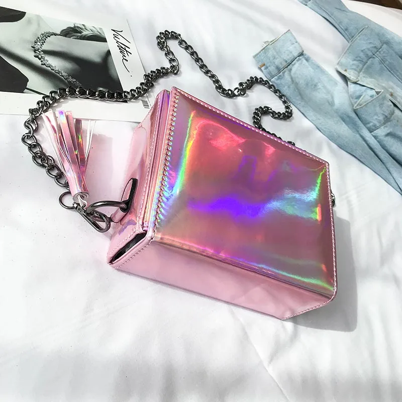 

Women Shoulder Bag PU Leather Metal Chain Tassels Casual Crossbody Messenger Bags Best Sale-WT