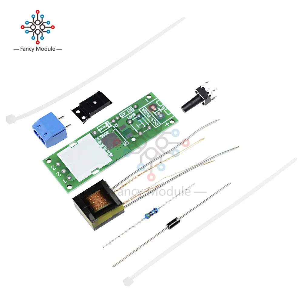 HV-1 Высокое напряжение комплект зажигания дуги зажигания части DIY комплект дуги генератор дуги сигарета модуль воспламенителя печатной платы DC 3-5 в 3A