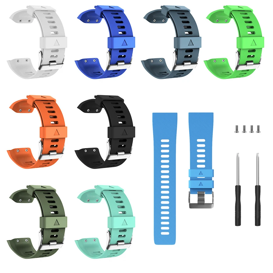 10 цветов сменный Браслет ремешок на запястье силиконовый мягкий для Garmin Forerunner 35