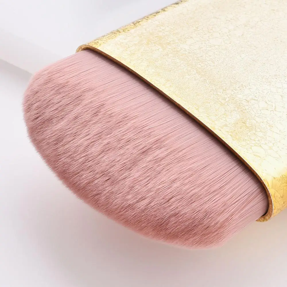 Single makeup brush Flat head Foundation plastic Scrub gold make up brushes portable travel Beauty tools new arrival | Красота и