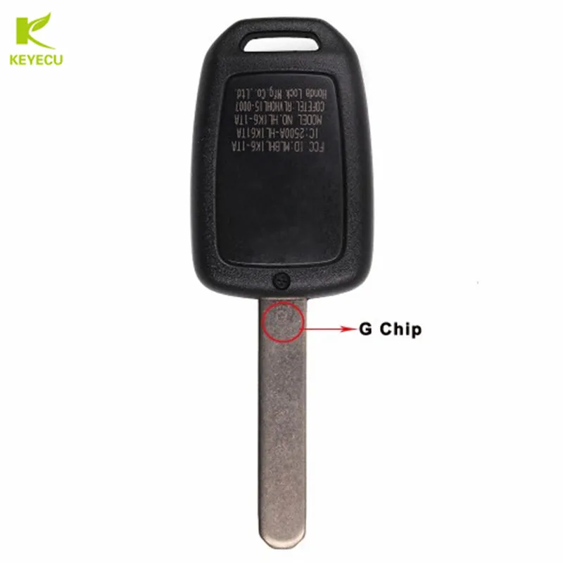 KEYECU 3 + 1 кнопка дистанционного автомобиля брелок 313 8 МГц/433 МГц ID47 для Honda Accord Civic FCC