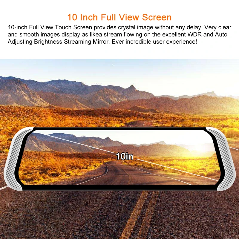 Зеркало-видеорегистратор YANTU 10 дюймов IPS 4G GPS FHD 1080P Wi-Fi | Автомобили и мотоциклы
