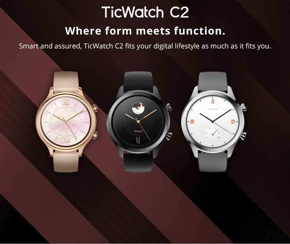 [] Global Ticwatch C2 Android носить NFC Google Pay gps Смарт часы IP68 Водонепроницаемый AMOLED smartwatchs для мужчин и женщин
