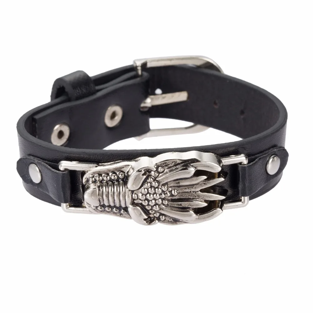Модный очаровательный браслет дракона с ремнем кожаный пряжкой Для Мужчин
