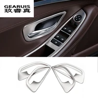 stainless steel car styling interior door handle cover trim door bowl stickers decoration for bmw f10 5 series auto accessories