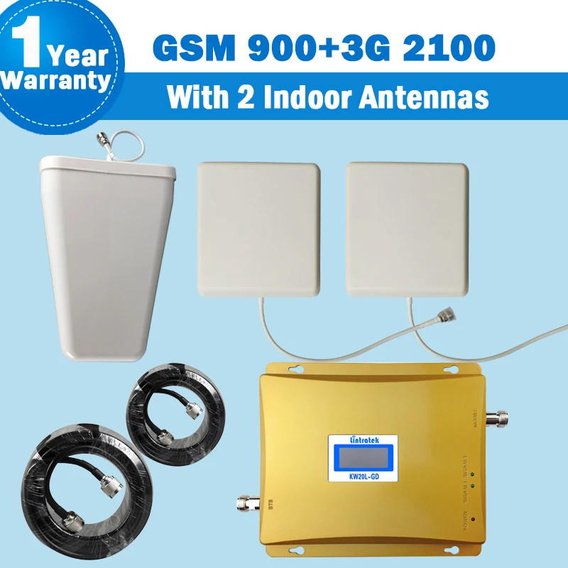 Lintratek 3g 65dB GSM 900 мГц Booster WCDMA 2100 Dual Band 2 г Ретранслятор Мобильный телефон усилитель