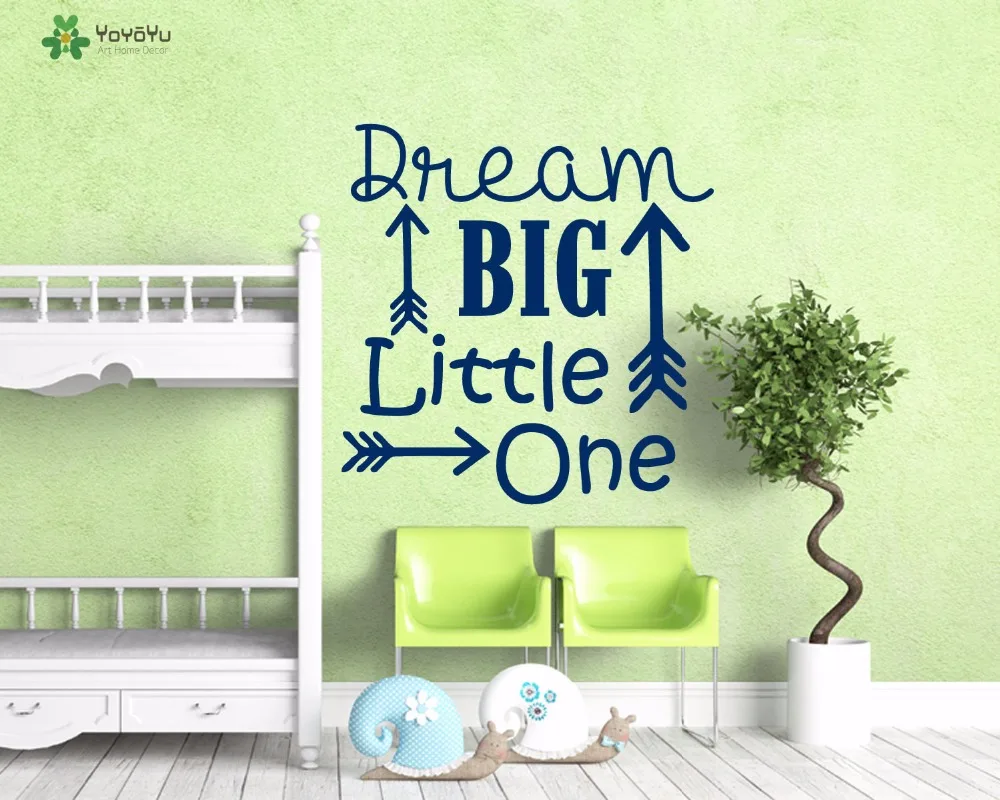 YOYOYU Наклейка на стену Dream Big малыш Цитата наклейки для детской комнаты Детские