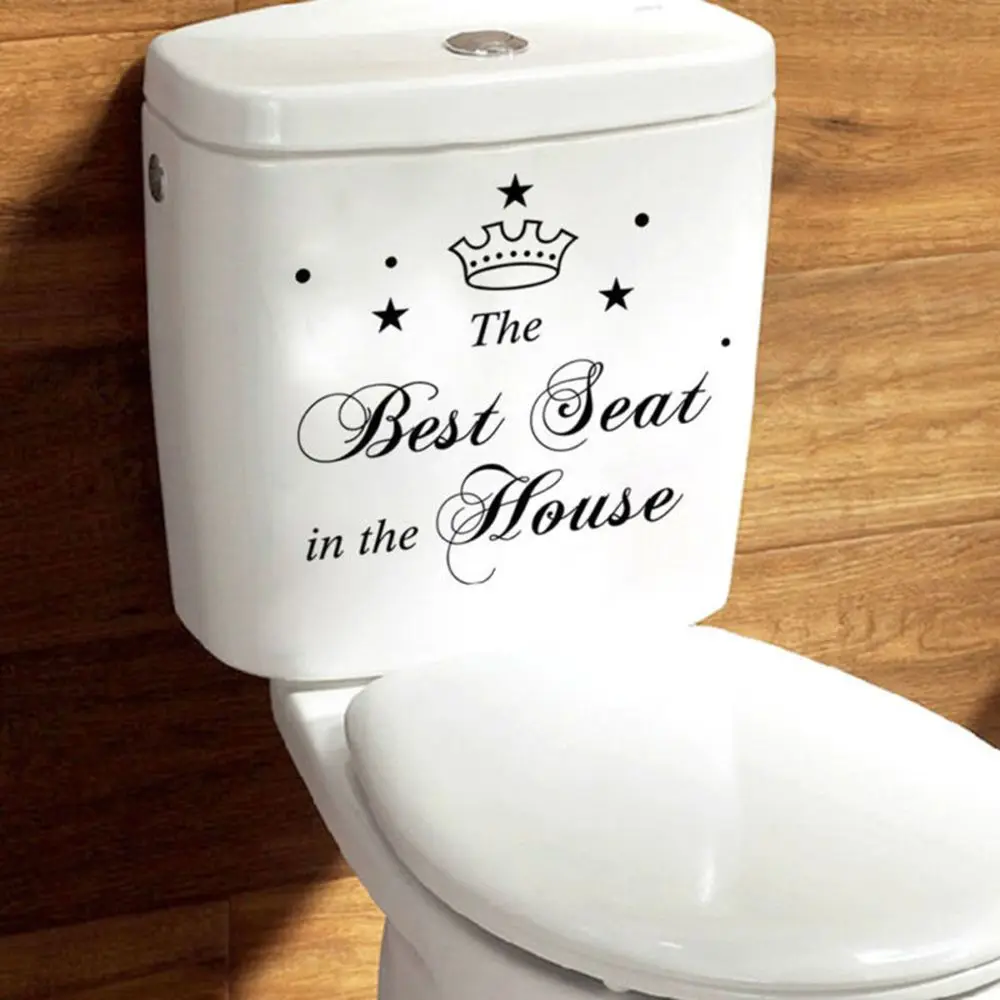 

Removable Toilet Seat Sticker Decals DIY Vinyl Art Wall Stickers Bathroom Decal Hot Sale Characters The Best Seat Toilet Sticker