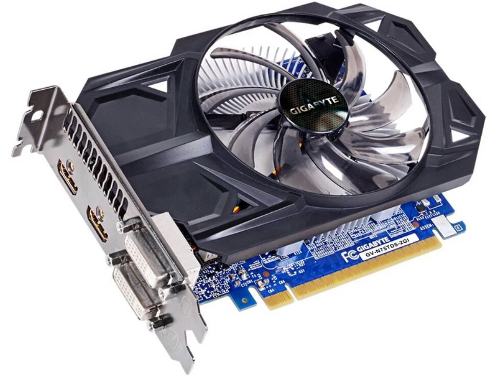 GIGABYTE GTX 750 ti 2 Гб видеокарта 128 бит GDDR5 видеокарты для nVIDIA Geforce GTX 750Ti 2 Гб Hdmi Dvi используется VGA gtx750ti