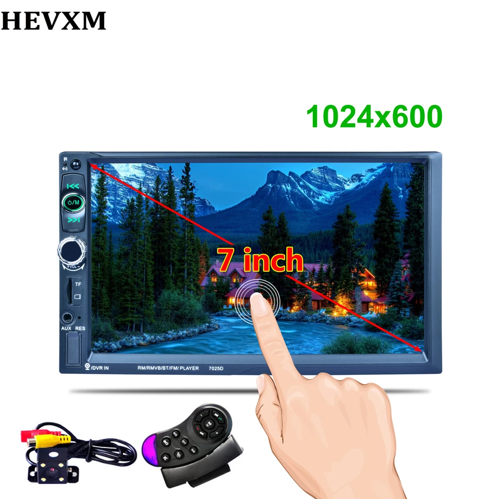 HEVXM 2 Din Универсальное автомобильное радио Bluetooth Авторадио мультимедийный плеер