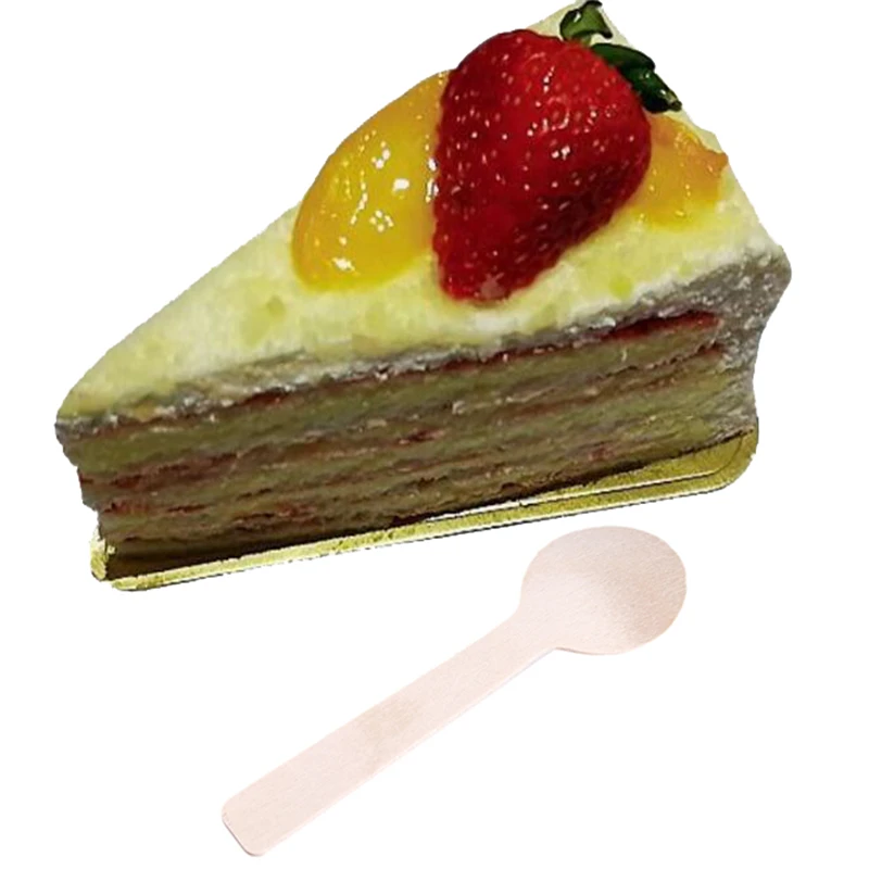 100 шт./упак. одноразовые деревянные ложки ложка для мороженого Кофе Мёд чайная