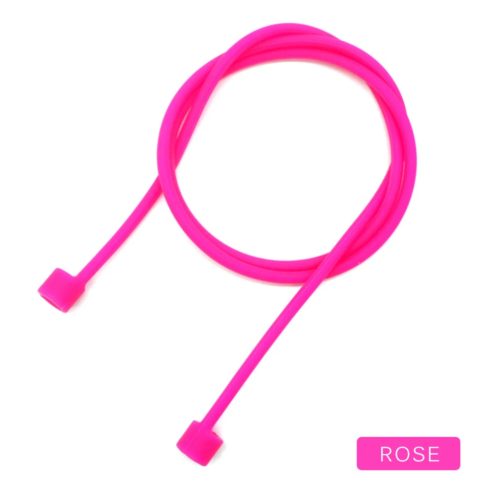 Rosered Rope Чехол для наушников Apple AirPods 2 силиконовый чехол беспроводной Bluetooth защитный чехол для наушников AirPod тонкий ударопрочный чехол - Цвет: Rosered Rope