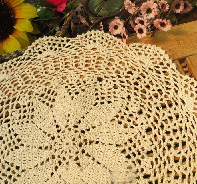 Free shipping handmade dish mat doilies round pad crochet wedding Gift Coasters doily Meal home decor 2pcs | Дом и сад