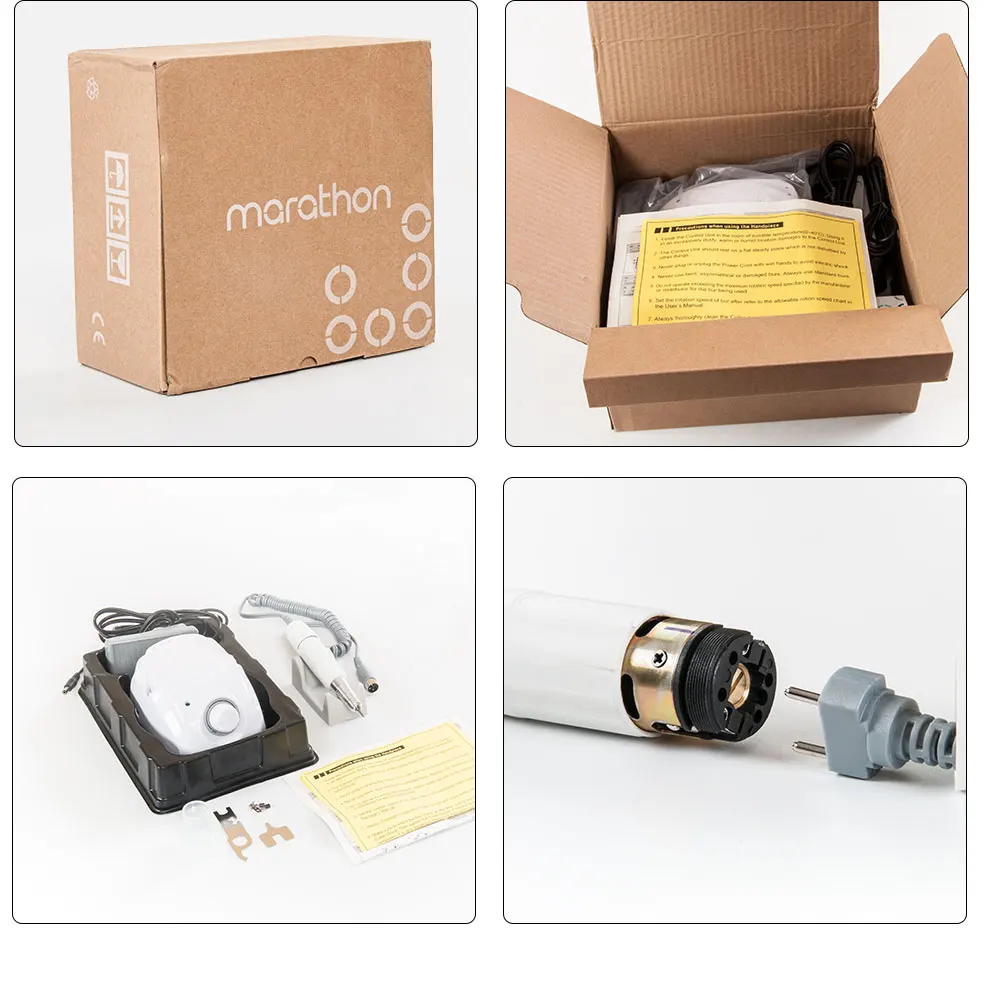 Мощная 210 электрическая дрель для ногтей MARATHON микро мотор+ SDE-H20N набор наконечников для маникюра и педикюра пилка для ногтей оборудование для дизайна ногтей