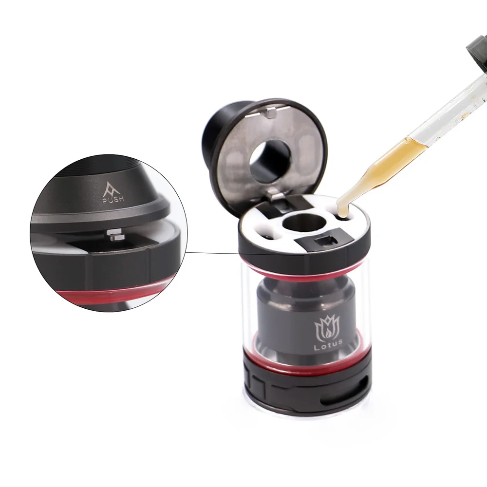 Оригинальный Hugsvape лотоса RTA ввиду танк двойной катушки 24 мм 2 мл/5 мл ёмкость с Derlin