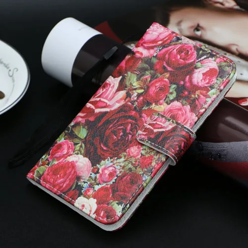 Чехол-бумажник с мультипликационным принтом для Prestigio Muze D3 PSP3530 DUO E3 PSP3531DUO Muze A7 7530 из искусственной кожи Модный чехол-подставка с изображением единорога кота - Цвет: Красный