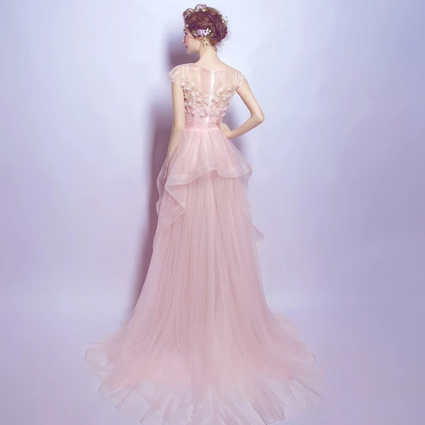 Распродажа Robe De Soiree длинное вечернее платье с розовыми кристаллами и бисером