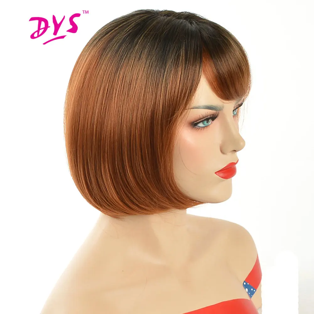 Женские синтетические волосы Deyngs Pixie Cut черные короткие прямые с линзами из