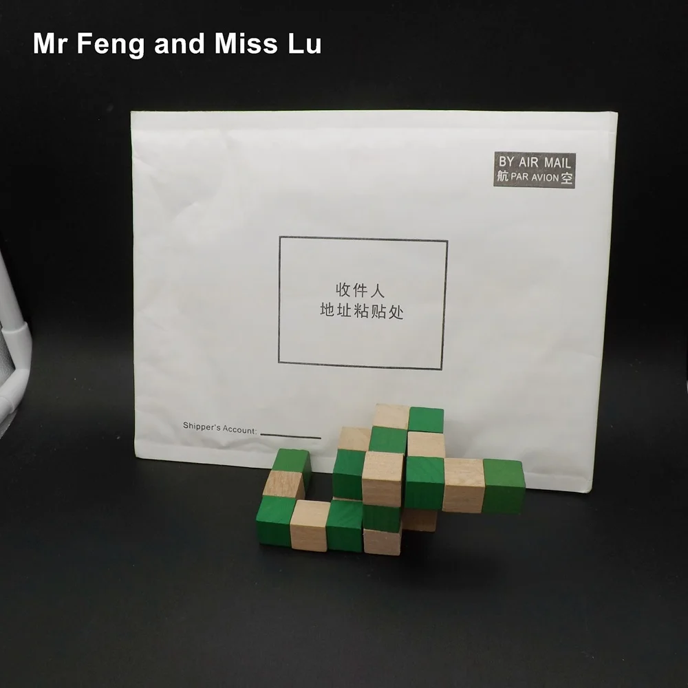 Деревянный замок Kong ming Lu ban 3D куб дракона зеленые блоки подарок для детей | Игрушки