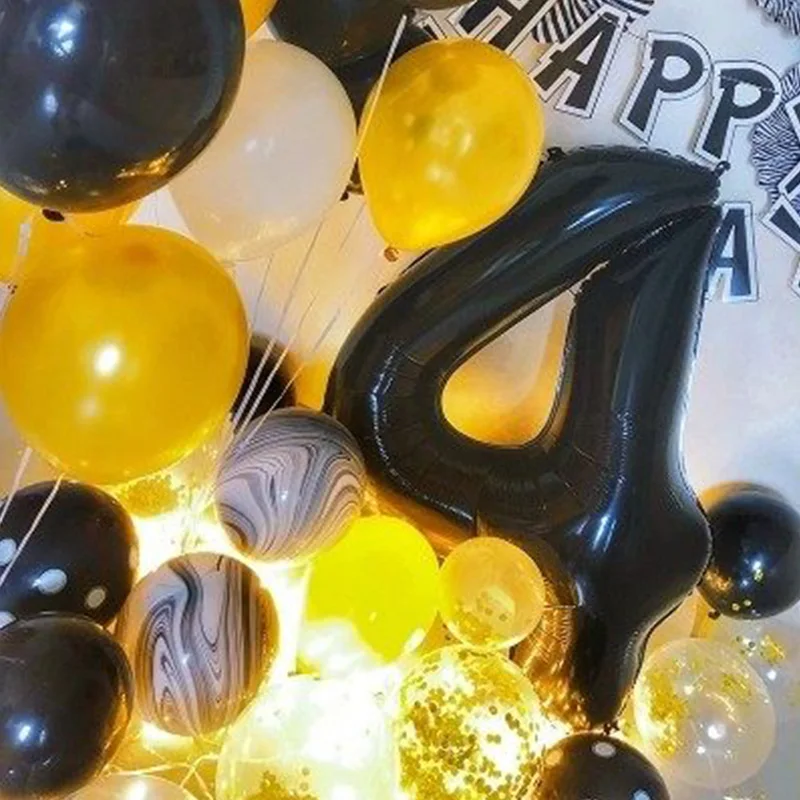 40 дюймовые цифры из фольги Детские шары для дня рождения|Воздушные и аксессуары| |