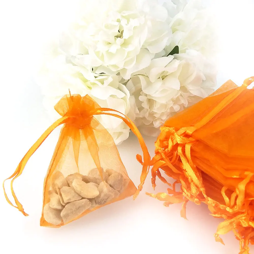 20 цветов яркий прозрачный мешок для конфет сумка на шнурке саше органза
