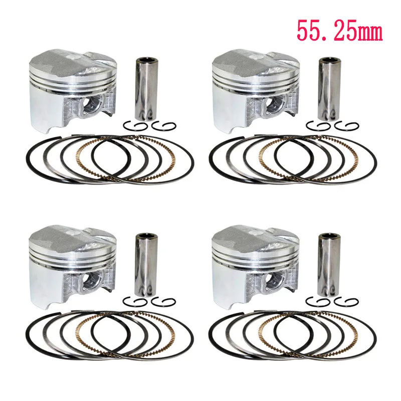 4 Sets 55.25mm Для Honda CB400 CB-1 CB1 сертификатом от сертификационной 1 CB400SF VTEC 400 I II III IV NC31 NC36 NC39 мотоцикла 55 55,25 55,50 55,75 56 мм поршневые кольца - Цвет: 4 Sets 55.25mm