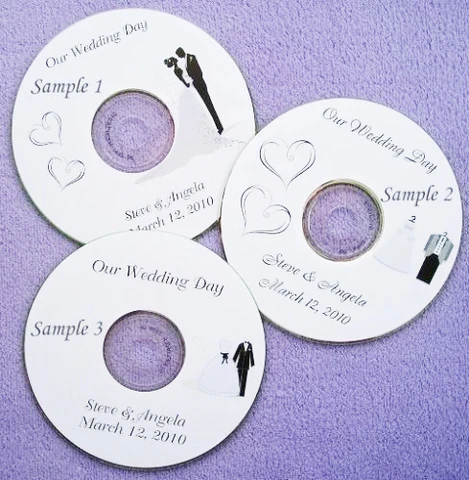 Пустой CD DVD диск этикетки 10 листов, свадебные этикетки для CD/ DVD, картонные бумажные втулки для CD, DVD Конверты 5x5 дюймов