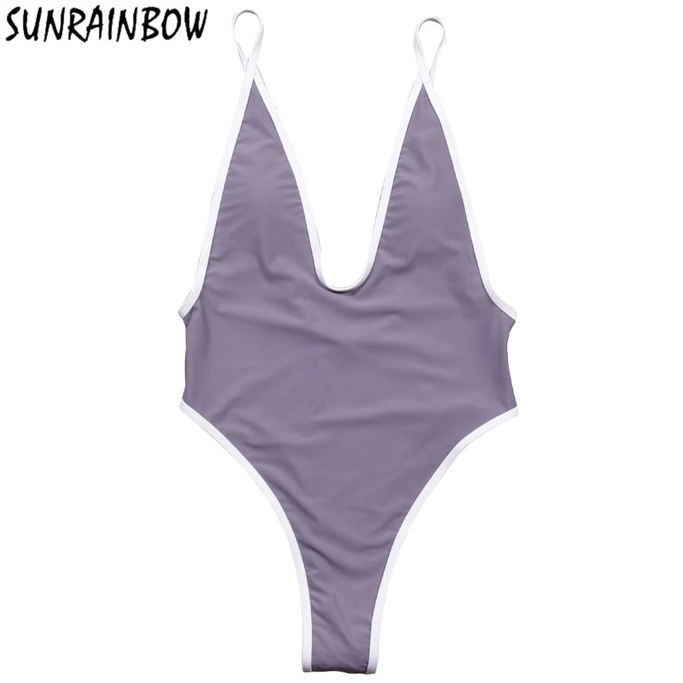 SUNRAINBOW Цельный купальник пуш ап летний сексуальный боди для женщин купальный