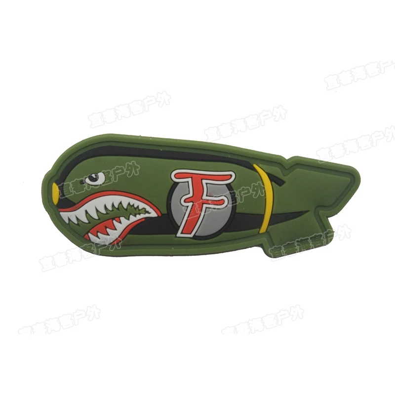 WW 2 P-40 Fighter PVC Drop резиновые накладные патчи Военная Тактическая повязка на руку