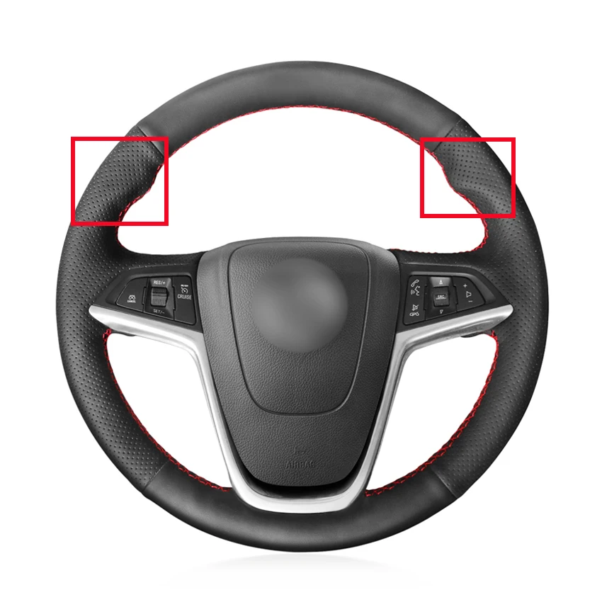 Чехол рулевого колеса автомобиля из искусственной кожи для Opel Mokka 2013-2016 Insignia 2009-2013